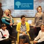 Members of the C3 team during a lunch meeting.