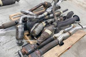 In this undated photo provided by the Utah Attorney General's Office, catalytic converters are shown after being seized in a recent investigation. Utah lawmakers are considering a crackdown on theft of the emission control devices from cars that are stolen for the precious metals found inside. (Utah Attorney General's Office via AP)