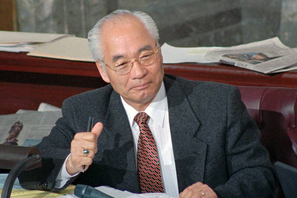 Washington state Sen. Paull Shin, D-Mukilteo listens to debate on the Senate floor in Olympia on March 12, 1999. (AP Photo/Louie Balukoff)