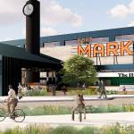 The Port of Everett selected LPC West, a private company, to develop the Millwright District. A focal point of the district will be a “workman’s clocktower” designed to resemble a smokestack and inspired by the Dey Time Register that mill workers used to punch in and out each day. (LPC West)