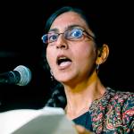Seattle Councilmember Kshama Sawant speaks to supporters Dec. 7 in Seattle. (Jennifer Buchanan/The Seattle Times via AP)