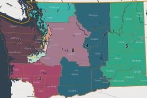The commission-approved Congressional redistrict map. (Washington State Redistricting Commission)