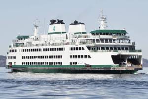 The ferry Suquamish leaving Mukilteo. (SounderBruce via Wikimedia Commons) 2020