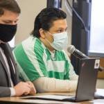 Jason Dominguez at his sentencing at the Snohomish County Courthouse on Thursday in Everett. (Olivia Vanni / The Herald)