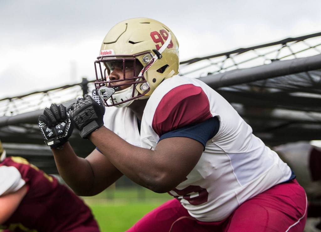 Lakewood lineman Jakobus Seth (Olivia Vanni / The Herald)