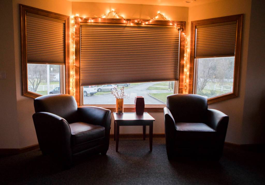 Inside the activity room of the womens floor at the Healing Lodge in Stanwood. (Olivia Vanni / The Herald)