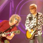 Bruce Watson, left, and Mick Jones of the band Foreigner perform in concert during their 40th Anniversary Tour at the BB&T Pavilion on July 13, 2017 in Camden, N.J. (Photo by Owen Sweeney/Invision/AP)
