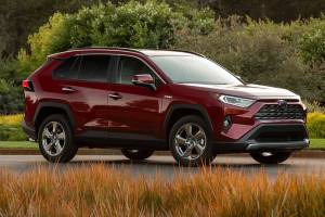 The Toyota RAV4 Hybrid has seating for five passengers. The rear cargo area looks cavernous for a compact SUV. (Manufacturer photo)