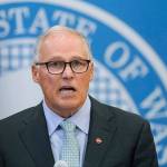 Washington Gov. Jay Inslee speaks at a news conference, Wednesday, Aug. 18, 2021, at the Capitol in Olympia, Wash. Inslee announced that Washington state is expanding its vaccine mandate to include all public, charter and private school teachers and staff, as well as those working at the state's colleges and universities. Inslee also expanded the statewide indoor mask mandate in place for non-vaccinated individuals to include those who are vaccinated. (AP Photo/Ted S. Warren)