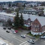 Compass Healths Broadway campus occupies two facilities, including one built in 1920, in Everett. They could be demolished this spring to make way for a new four-story, 82,000-square-feet facility. (Olivia Vanni / The Herald)