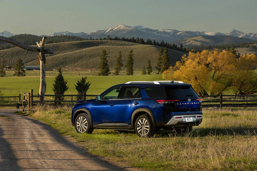 The 2022 Nissan Pathfinder can accommodate up to seven or eight passengers, depending on seating configuration. (Manufacturer photo)