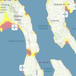 Section of a tsunami high ground map. (Island County)