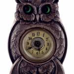 Moving eyes add interest to an antique clock. This blinking-owl clock sold for $1,900 at a Morfords auction in 2021.