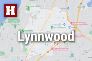 Logo for news use featuring the municipality of Lynnwood in Snohomish County, Washington. 220118