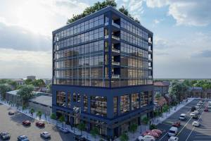 Digital rendering of Colby Tower. (Courtesy of Tim Corpus)