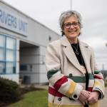 Washington State Department of Corrections Secretary Cheryl Strange outside of the Twin Rivers Unit at the Monroe Correctional Complex on Wednesday, Feb. 2, 2022 in Monroe, Wa. (Olivia Vanni / The Herald)