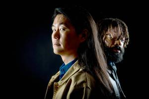 The Oakland based Hip-Hop orchestra Ensemble Mik Nawooj features scores by composer-pianist JooWan Kim (left) and rhymes by MC Sandman, backed by a chamber orchestra. It performs Feb. 10 at Edmonds Center for the Arts.