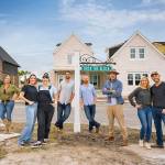 Unsellable Houses stars Leslie Davis and Lyndsay Lamb (third and fourth from left) join three other HGTV teams on the competition show Rock the Block that premieres Feb. 28. (HGTV)