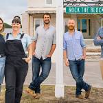 "Unsellable Houses" stars Leslie Davis and Lyndsay Lamb (third and fourth from left) join three other HGTV teams on the competition show "Rock the Block" that premieres Feb. 28. (HGTV)