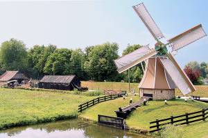 In the Netherlands, windmills helped reclaim land from the sea.