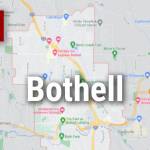 Logo for news use featuring the municipality of Bothell in Snohomish and King counties, Washington. 220118