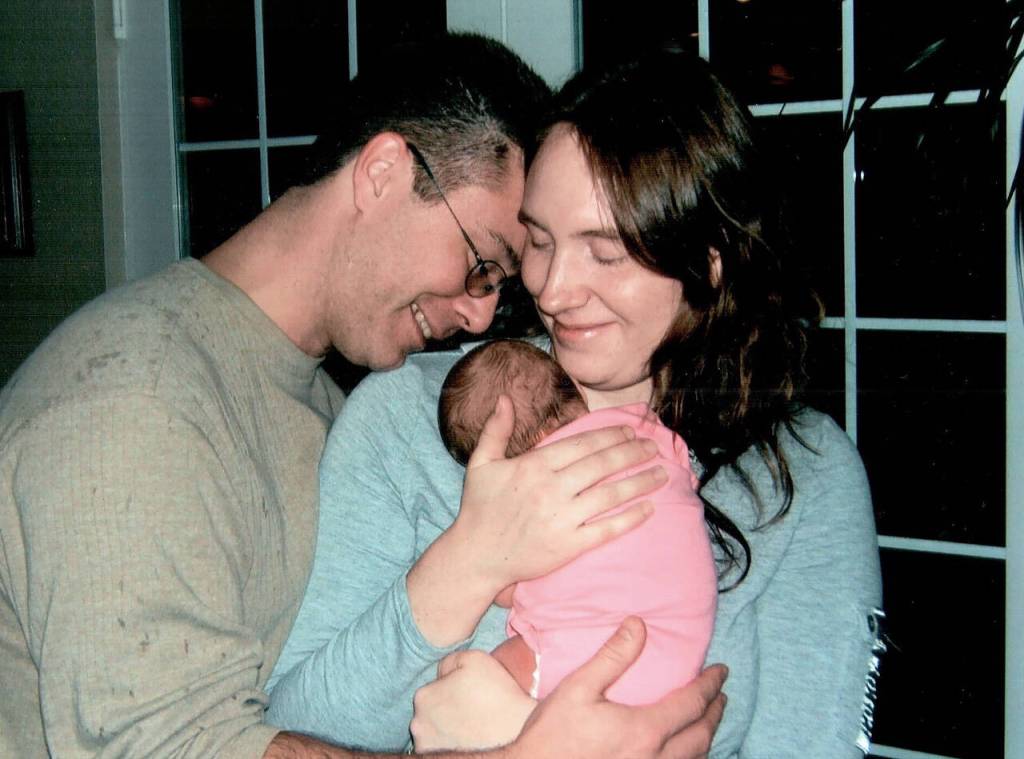 Anne and James Abbott with their first daughter, Rowan. (The Abbott family)