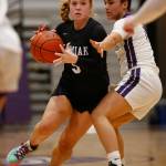 Kamiaks Kayla Mullooly heads towards the basket against Lake Stevens Monday, Feb. 7, 2022, at Lake Stevens High School in Lake Stevens, Washington. (Ryan Berry / The Herald)