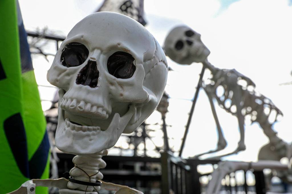 Glenn Griswold of Everett says hell add anything with skeletons and skulls to his truck. (Kevin Clark / The Herald )