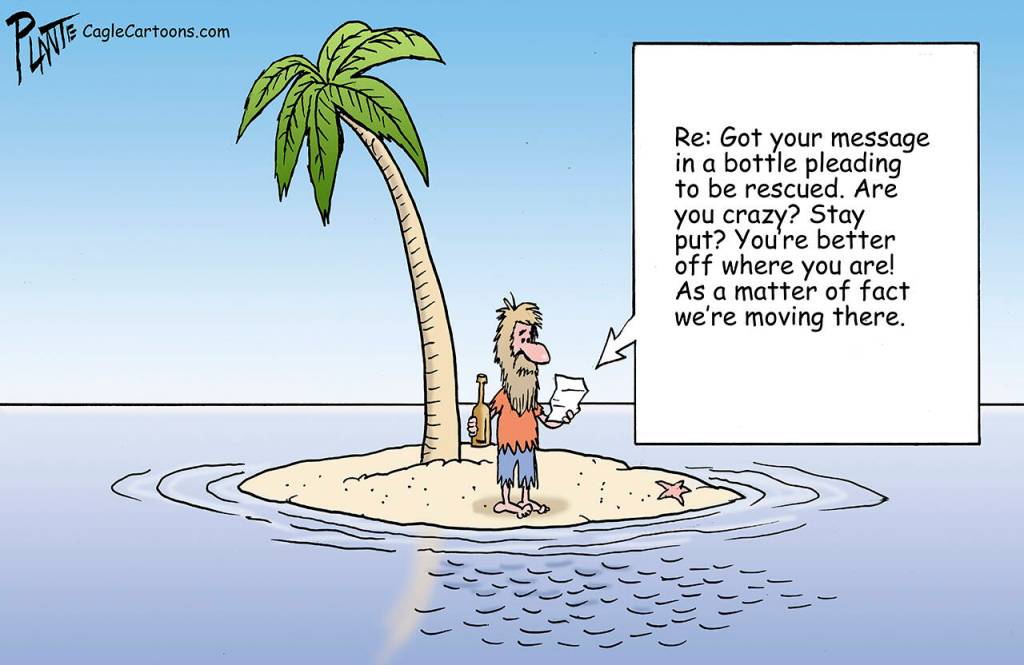 Message in a bottle, deserted island, castaway, rescued