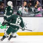 Everett Silvertips fans watch the team warmup before the start of the game against the Seattle Thunderbirds at Climate Pledge Arena on Saturday, Feb. 26, 2022 in Seattle, Washington. (Olivia Vanni / The Herald)