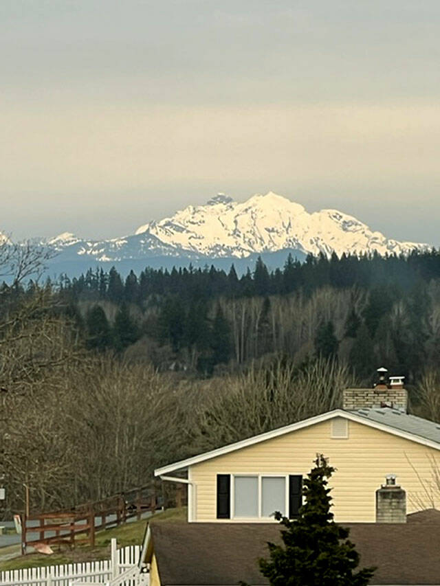Tammy Comeaus photo from her Snohomish living room shows Mount Pilchuck. She posted it on the Facebook page View From My Window on March 13.