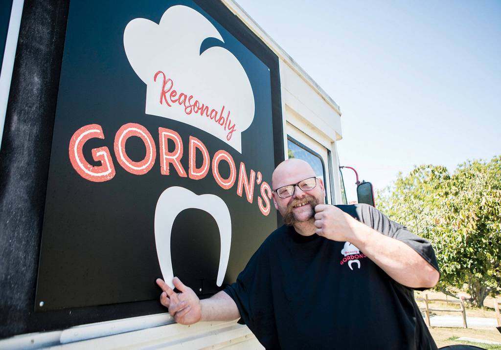 Chef Gordon Stewarts food truck, Reasonably Gordon, is stationed at the Penn Cove brewery and taproom. (Olivia Vanni / The Herald)