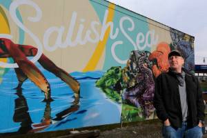 Jeff Barnett, owner of Salish Sea-Boathouse during the soft opening in Edmonds on November 24, 2021. (Kevin Clark / The Herald)
