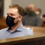 Alejandro Meza remains stoic as a mistrial is declared in court Wednesday, March 2, 2022, at the Snohomish County Courthouse in Everett, Washington. (Ryan Berry / The Herald)