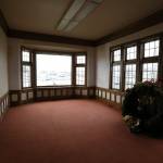The fireplace room of the Weyerhaeuser Building at the Port of Everett. (Ryan Berry / The Herald)