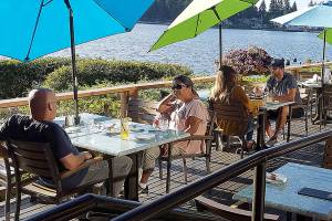 Emory's on Silver Lake claims the title of largest dining deck in Snohomish County. (Sharon Salyer /The Herald)