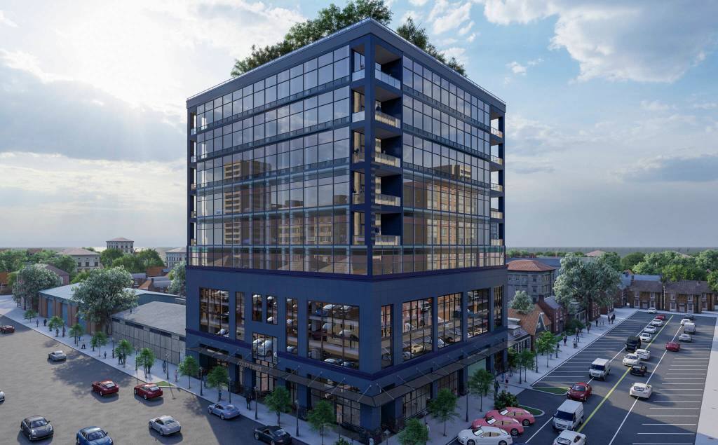 Digital rendering of Colby Tower. (Courtesy of Tim Corpus)