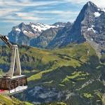 The Schilthornbahn transports locals and visitors alike.