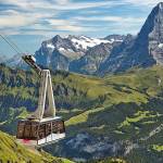 Sleek lifts transport locals and visitors alike.