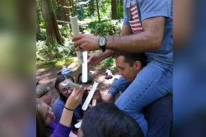 Participants in a Facilitating Team Solutions class learn team-building, conflict resolution and other skills with the guidance of Donna Lowe and John Grebe.