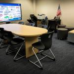 A workspace and lounge area available to families at the new Family Resource Center in Hawthorne Elementary in Everett. (Olivia Vanni / The Herald)
