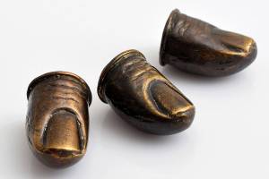 This set of three copper fingers sold for $3,770 at a recent Palm Beach auction.