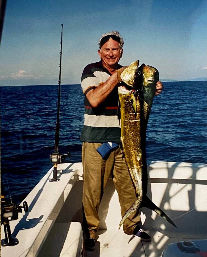 Ed Rubatino, former president of Rubatino Refuse Removal Co., fishing in 2015. Rubatino worked for the family business for 64 years, retiring at age 91 in 2021. (Rubatino family photo)