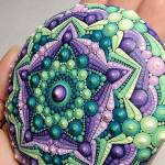 Renee Boyce
Boyce uses a technique called dotillism to create elaborate and colorful patterns on flat rocks.