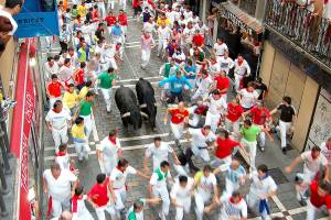 Running of the bulls.