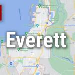 Logo for news use featuring the municipality of Everett in Snohomish County, Washington. 220118