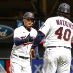 Minnesota Twins Carlos Correa rounds third base after hitting a solo home run against the Seattle Mariners during the sixth inning of a game Sunday in Minneapolis. (AP Photo/Nicole Neri)
