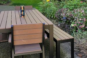 Caption: Spring weather makes it tricky to know when it’s time to put patio furniture to use.