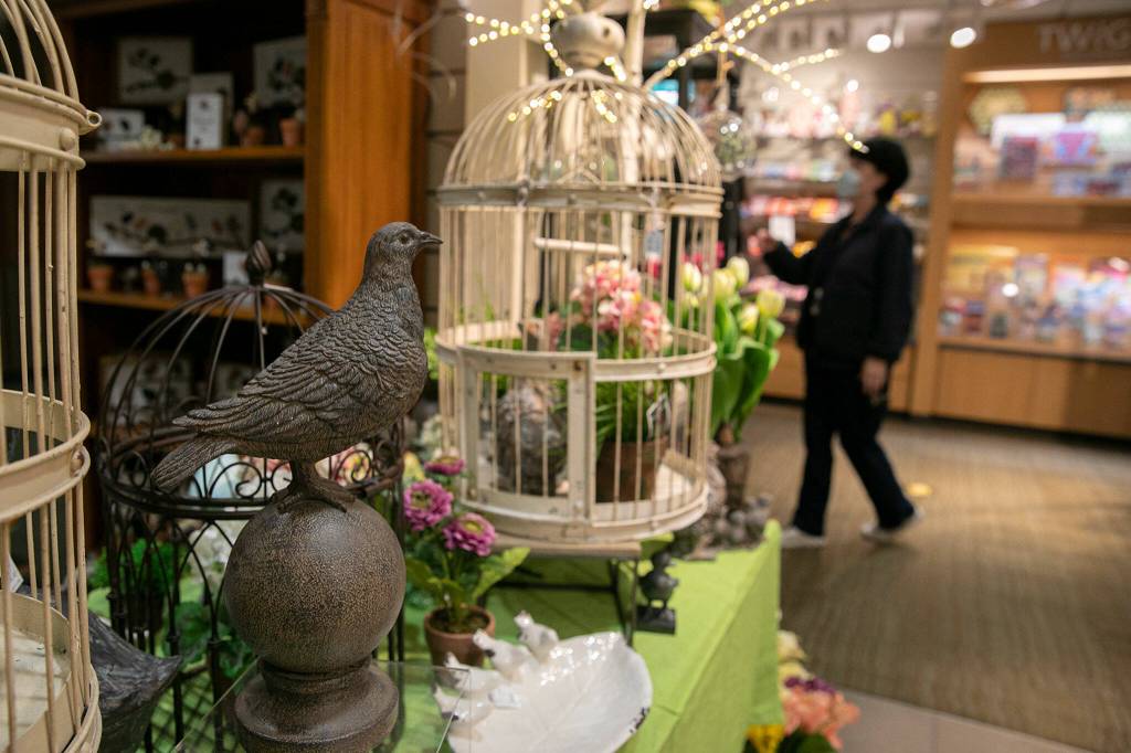 A customer looks around at the Providence Regional Medical Center Everett gift shop. (Ryan Berry / The Herald)