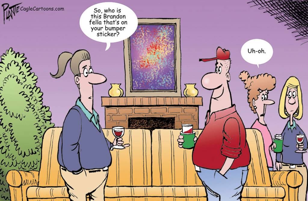 Who's Brandon?, code, vulgarity, bumper sticker, Let’s go Brandon, President Joe Biden